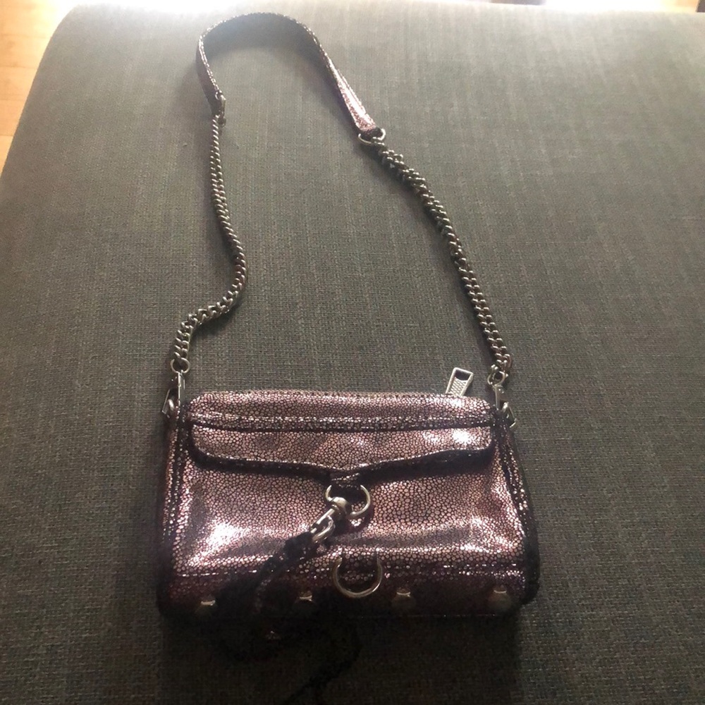 Rebecca Minkoff purple /Silver bag .